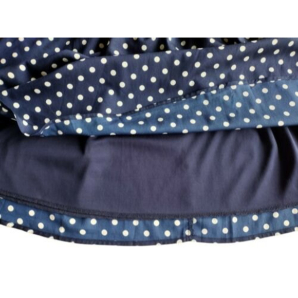 Women's Polka‎ Dot Dress Strapless Medium Blue White Myán - Picture 3 of 8